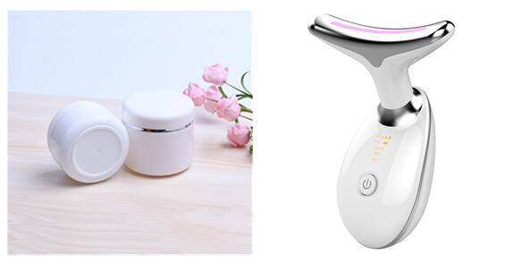 EMS Thermique Cou De Levage Et Serrer Masseur Électrique Microcourants Rides Remover LED Photon Visage Dispositif de Beauté Pour Femme