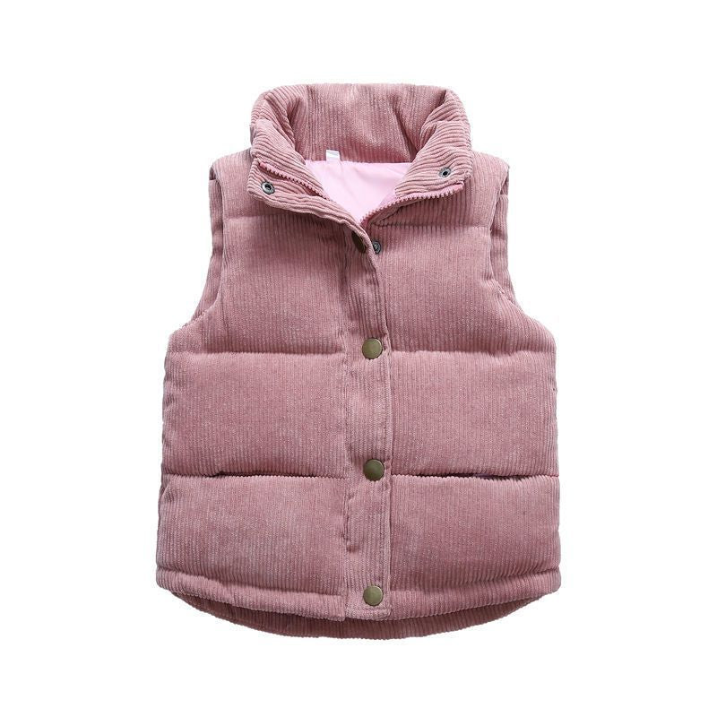 Children's Cotton Vest Padded Jacket Corduroy