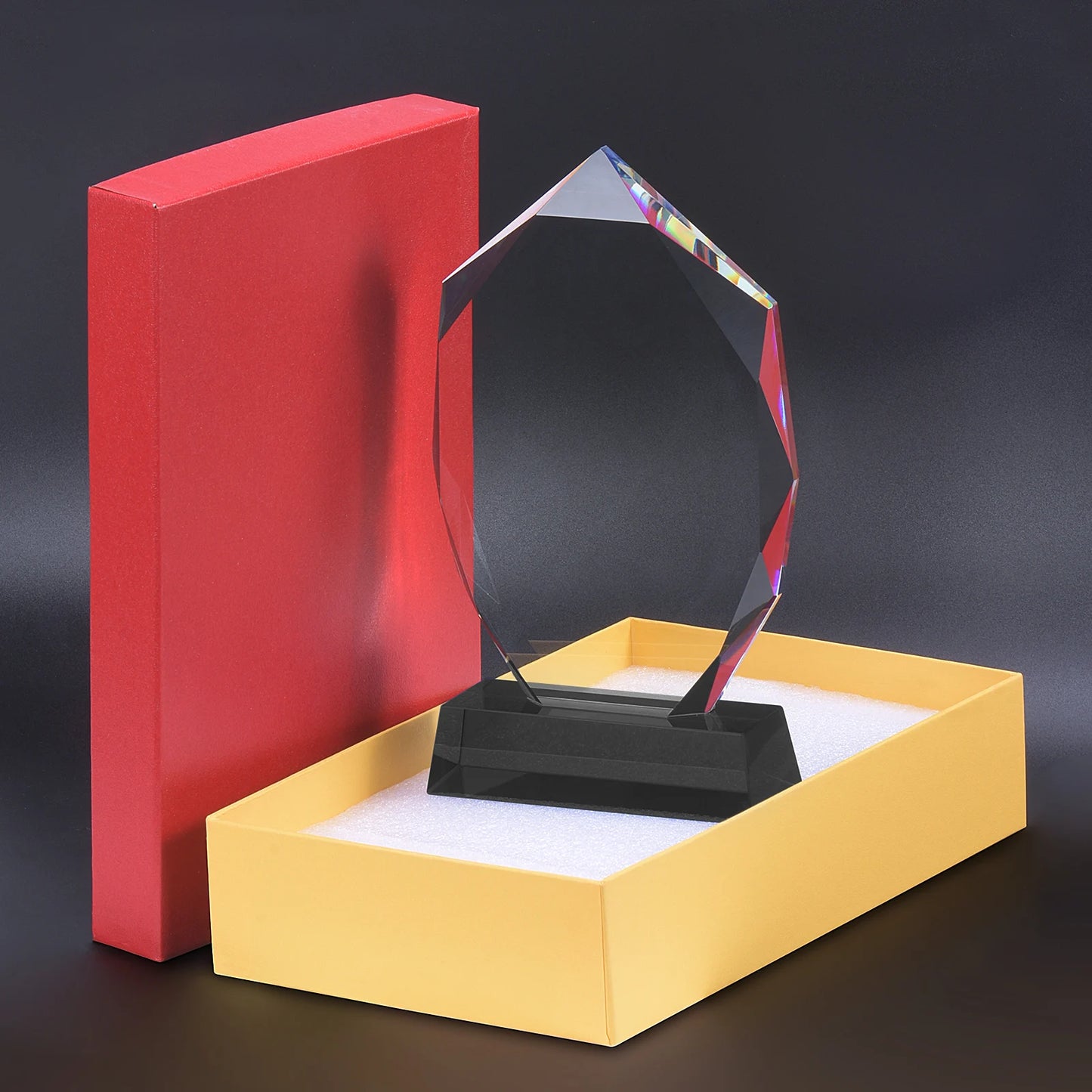 3D Internal Carving Free Customized Wedding Business Photography Graduation Season Crystal Glass Gifts Trophy Monument