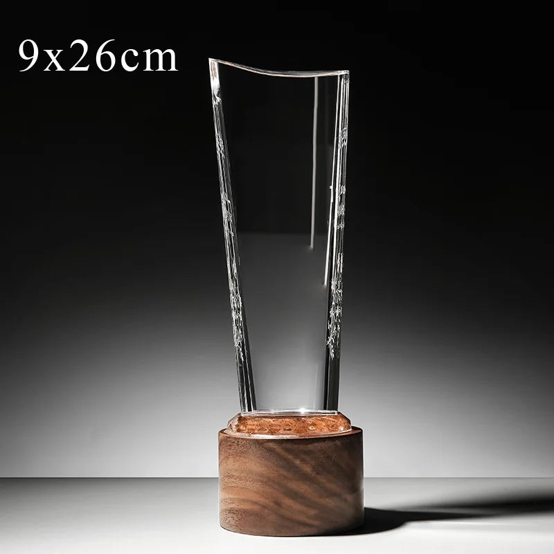 Customized Crystal Trophy, Customized Bubble, Excellent Company Award, Customized Lettered Glass, High Grade, 1Pc