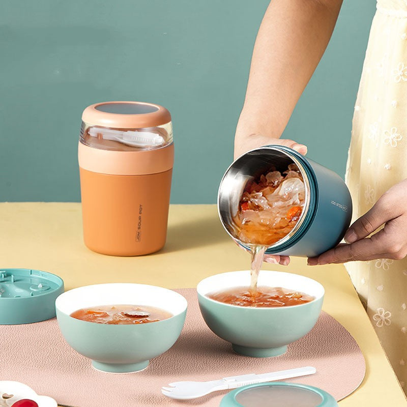 316 Stainless Steel Breakfast Cup With Cover Spoon