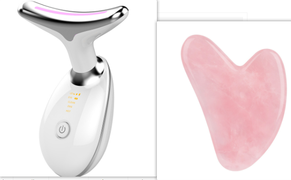 EMS Thermique Cou De Levage Et Serrer Masseur Électrique Microcourants Rides Remover LED Photon Visage Dispositif de Beauté Pour Femme