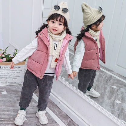 Children's Cotton Vest Padded Jacket Corduroy