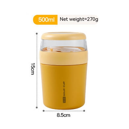 316 Stainless Steel Breakfast Cup With Cover Spoon