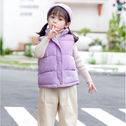 Children's Cotton Vest Padded Jacket Corduroy