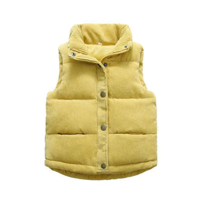 Children's Cotton Vest Padded Jacket Corduroy