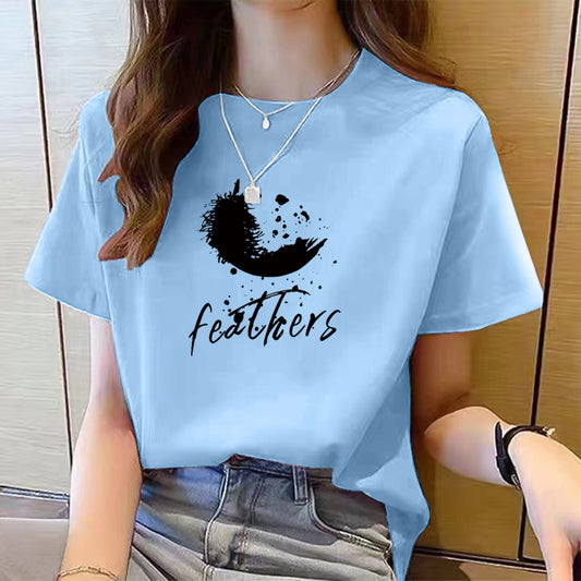 Women's Cute Bear Plus Size Cotton Short Sleeve T-shirt