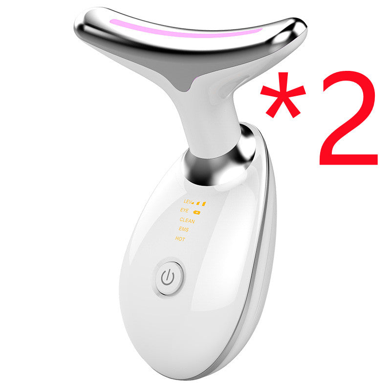 EMS Thermique Cou De Levage Et Serrer Masseur Électrique Microcourants Rides Remover LED Photon Visage Dispositif de Beauté Pour Femme