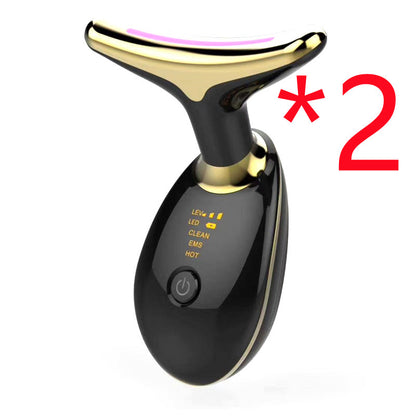 EMS Thermique Cou De Levage Et Serrer Masseur Électrique Microcourants Rides Remover LED Photon Visage Dispositif de Beauté Pour Femme