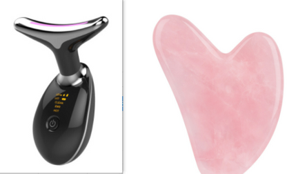 EMS Thermique Cou De Levage Et Serrer Masseur Électrique Microcourants Rides Remover LED Photon Visage Dispositif de Beauté Pour Femme