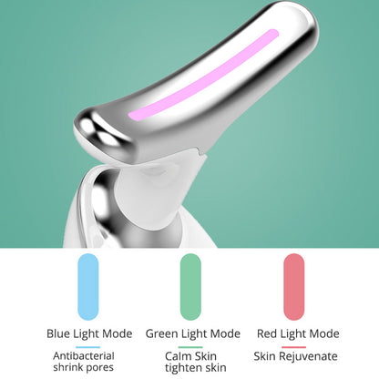 EMS Thermique Cou De Levage Et Serrer Masseur Électrique Microcourants Rides Remover LED Photon Visage Dispositif de Beauté Pour Femme