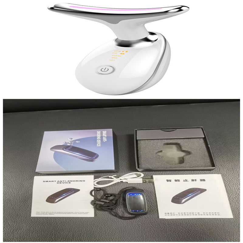 EMS Thermique Cou De Levage Et Serrer Masseur Électrique Microcourants Rides Remover LED Photon Visage Dispositif de Beauté Pour Femme