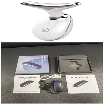 EMS Thermique Cou De Levage Et Serrer Masseur Électrique Microcourants Rides Remover LED Photon Visage Dispositif de Beauté Pour Femme