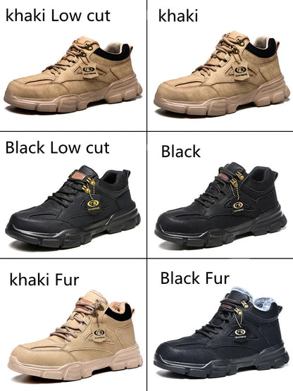 2023 Work Safety Shoes Men Lightweight Safety Boots Indestructible Work Sneakers Women Kevlar Insole Protective Steel Toe Shoes