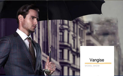 Luxurious Fashion Gift Box Men 8 cm Tie Sets Necktie Handkerchief Cufflinks Clip Brooch Set Golden Print Fit Wedding