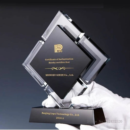 Customized Crystal Trophy, Color Printing as a Prize, Sports Movie Award, Delivery on a Commemorative, Home Decoration