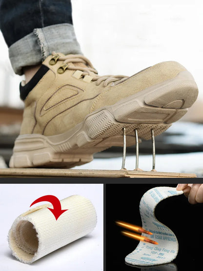 2023 Work Safety Shoes Men Lightweight Safety Boots Indestructible Work Sneakers Women Kevlar Insole Protective Steel Toe Shoes