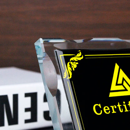 Free Customized Crystal Trophy Certificate Dance Competition Awards Gifts Home Room Decoration Accessory