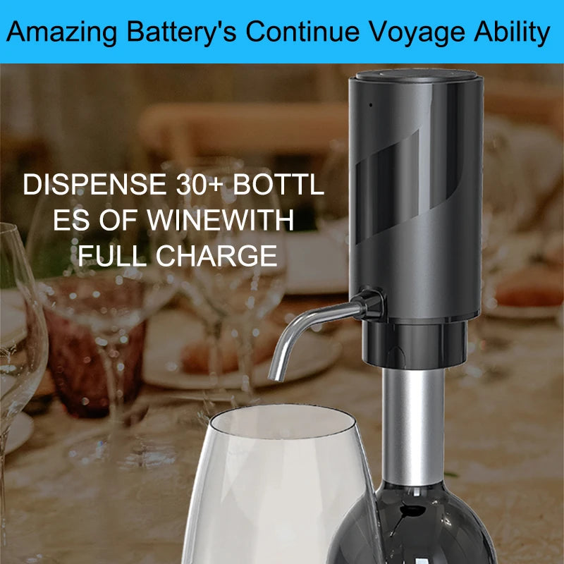 Rechargeable Electric Wine Aerator Dispenser One-touch Automatic Wine Decanter Intelligent Bar Accessories Valentine's Day Gift