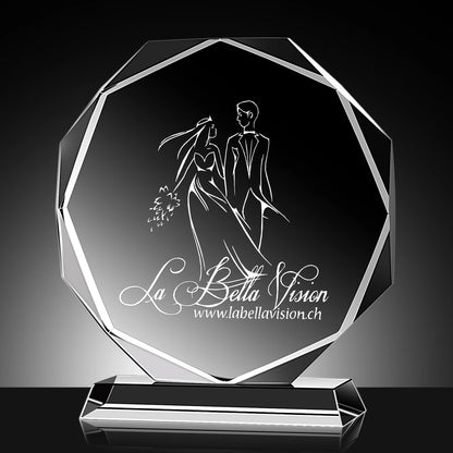 1PCS Free Customized Crystal Trophy  Decorative Golf Blank Crystal Trophy Children's Trophy Desktop Decoration