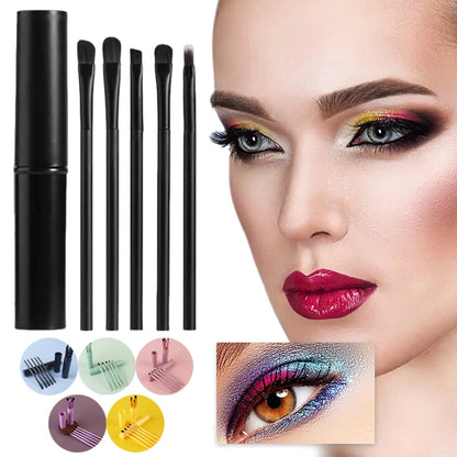5pcs Mini Eye Shadow Brushes Set Ultra Soft Diffuse Beauty