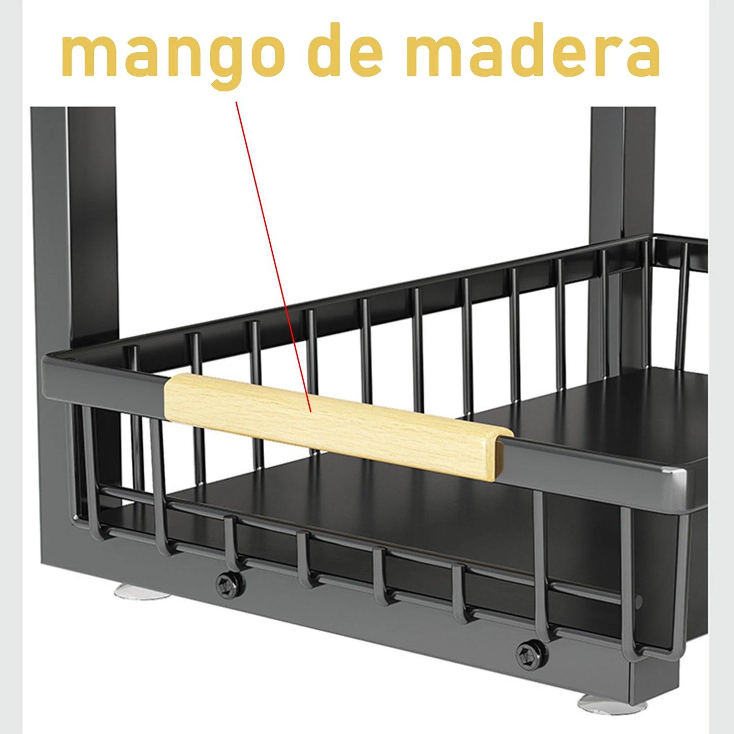 Microdata 2 Tier Metal under Sink Storage Rack with Sliding Drawer