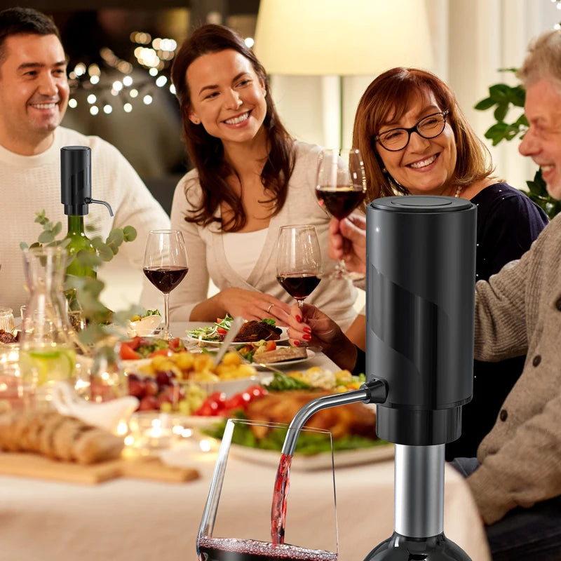 Rechargeable Electric Wine Aerator Dispenser One-touch Automatic Wine Decanter Intelligent Bar Accessories Valentine's Day Gift