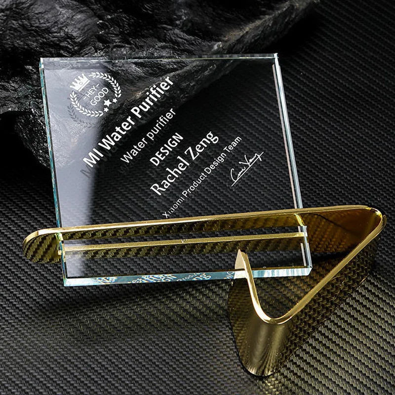 Metal Crystal Crystal Trophy Custom Engraving LOGO Text Personalized Gifts Souvenir Champion Awards Cup Crystal Crafts