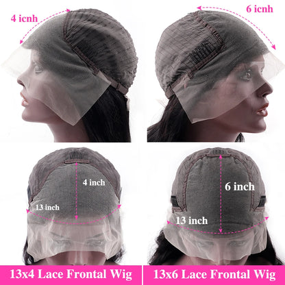 13x4 Lace Front Human Hair Wigs Brazilian Body Wave Lace