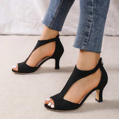 Performance Latin Dance Shoes for Women High Heel 6cm Wedding Party Ballroom Rubber Sole Sexy Sandals 2024 fall Free Shipping