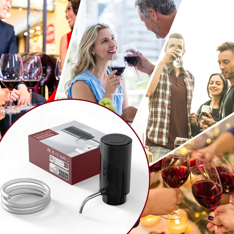 Rechargeable Electric Wine Aerator Dispenser One-touch Automatic Wine Decanter Intelligent Bar Accessories Valentine's Day Gift