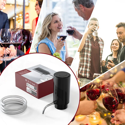 Rechargeable Electric Wine Aerator Dispenser One-touch Automatic Wine Decanter Intelligent Bar Accessories Valentine's Day Gift