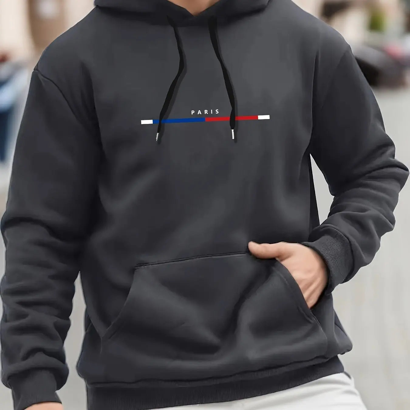 Paris Print Hoodies Tshirt COTTON For Men Casual Autumn Winter