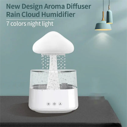 Relax Cloud Rain Diffuser Humidifier Raindrop Aromatherapy Machine Ultrasonic Atomization Humidification Colorful Lamp