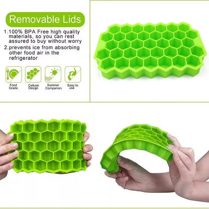 1pcs Honeycomb 37 Lattice Cube Tray Maker Without Lid DIY Ice Mold