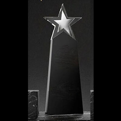 CustomizedFive-Pointed Star Crystal Trophy, Gold Silver Copper, Celebration Gift, Competition Award, Staff Meeting Souvenir, 1Pc