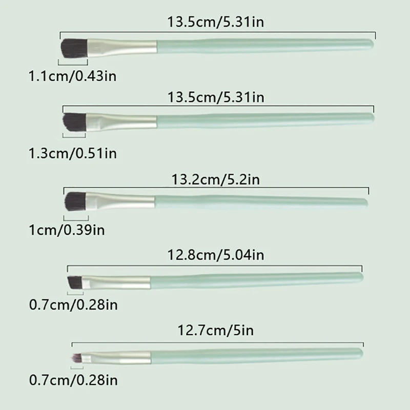 5pcs Mini Eye Shadow Brushes Set Ultra Soft Diffuse Beauty