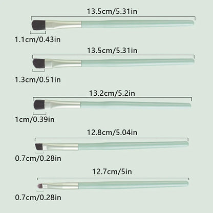 5pcs Mini Eye Shadow Brushes Set Ultra Soft Diffuse Beauty