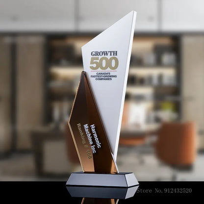 Creative Customized K9 Crystal Trophy, Engraved Upscale Authorization Plate, Honor Award, Excellent Employee Trophy, 1Pc