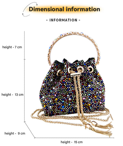 QSGFC 2023 Italian Design Luxury Women's Pointed Shoes And Bag Set Full Diamond Decoration Metal Closure Shoes for Party