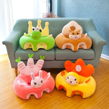 Newborn Baby Cute Cartoon Baby Sofa Cover Learning To Sit Seat Feeding Chair Case Kids Sofa Skin Infant Seat Sofa Without Cotton