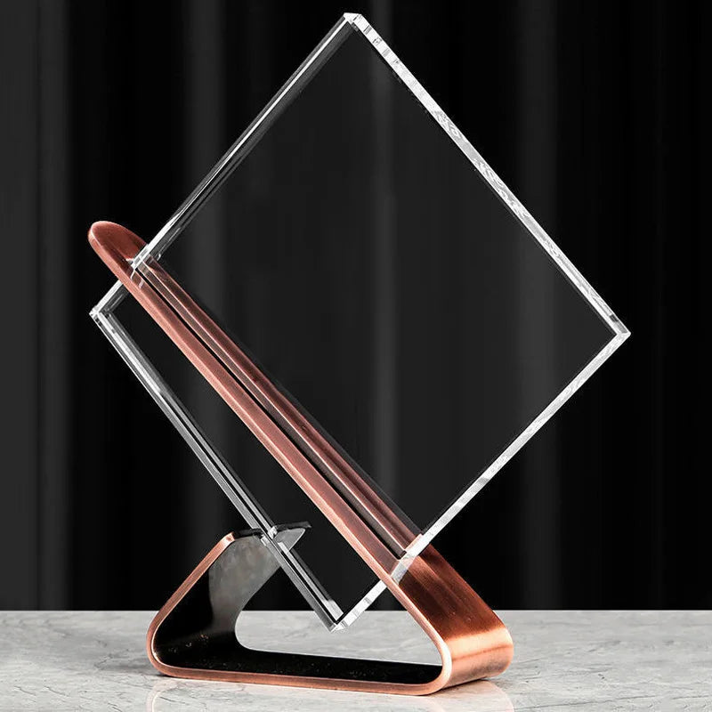 Metal Crystal Crystal Trophy Custom Engraving LOGO Text Personalized Gifts Souvenir Champion Awards Cup Crystal Crafts