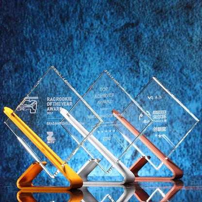 Metal Crystal Crystal Trophy Custom Engraving LOGO Text Personalized Gifts Souvenir Champion Awards Cup Crystal Crafts