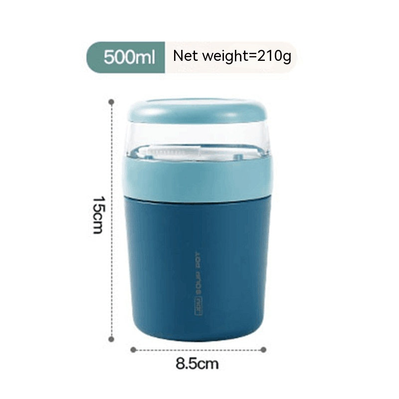 316 Stainless Steel Breakfast Cup With Cover Spoon