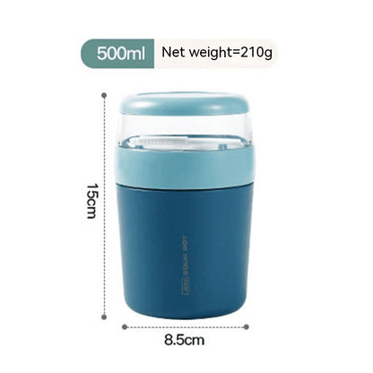 316 Stainless Steel Breakfast Cup With Cover Spoon