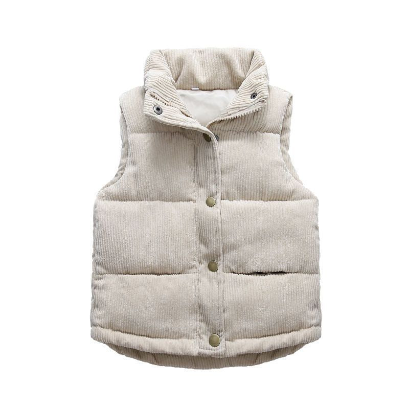 Children's Cotton Vest Padded Jacket Corduroy