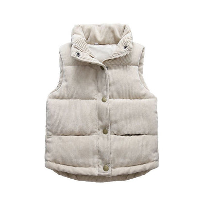 Children's Cotton Vest Padded Jacket Corduroy