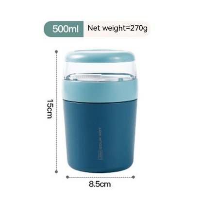 316 Stainless Steel Breakfast Cup With Cover Spoon